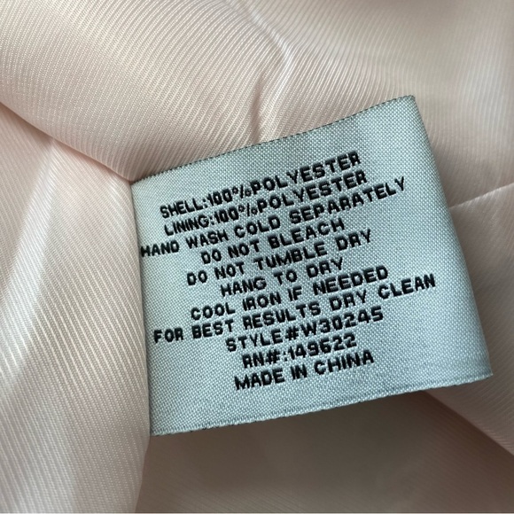 Walter Baker Boucle Blazer pink white metallic gold thread single-breast size L - Picture 15 of 16